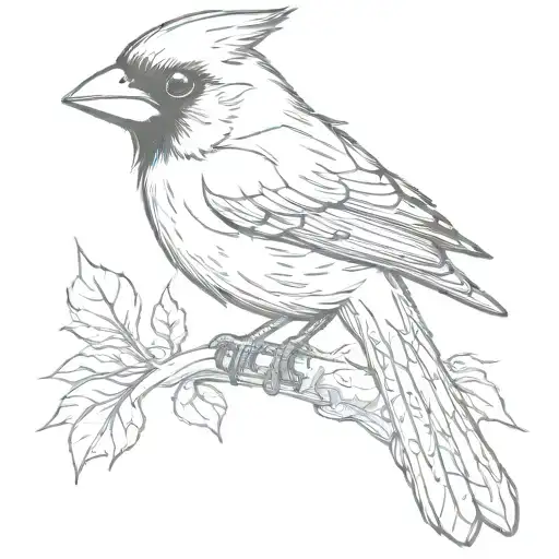 Cardinal Tattoo Design