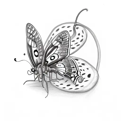 Butterfly With Semicolon Snake