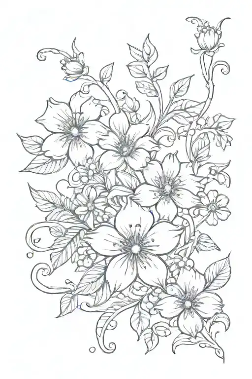 Funky Flowers With Vine Wrapping