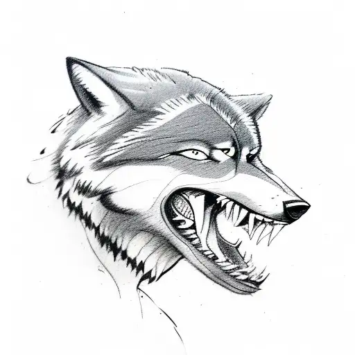 A Wolf Fighting A Bear