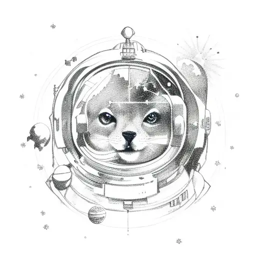 Paw With Space And Constellation