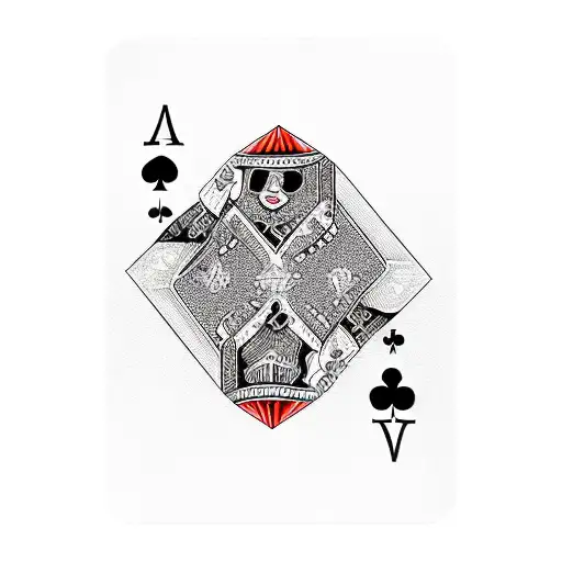 Simple Poker Cards - A 7 Of Spades Black Overlapping A 2 Of Diamond Red