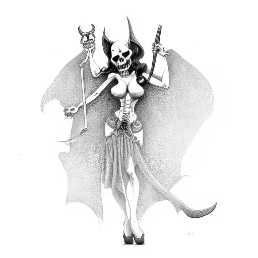 Pinup Girl Grim Reaper