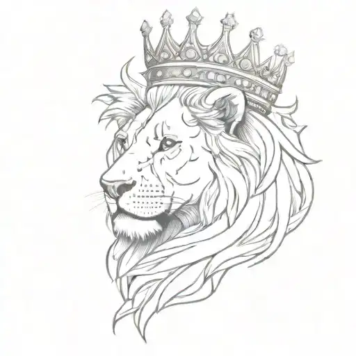 A Lion With A Crown On His Leg Sleeve