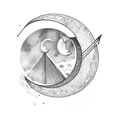 An Arrow Through A Crescent Moon