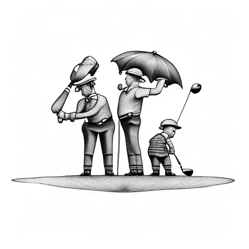 Small Father And Son Golf