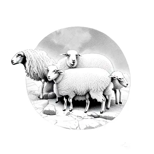 Jesus Going After A Sheep