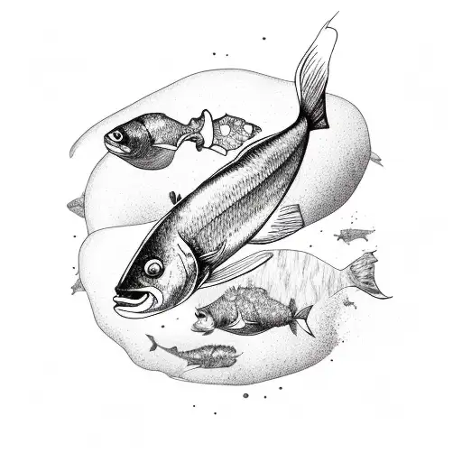 Fish With Tides And Galaxy