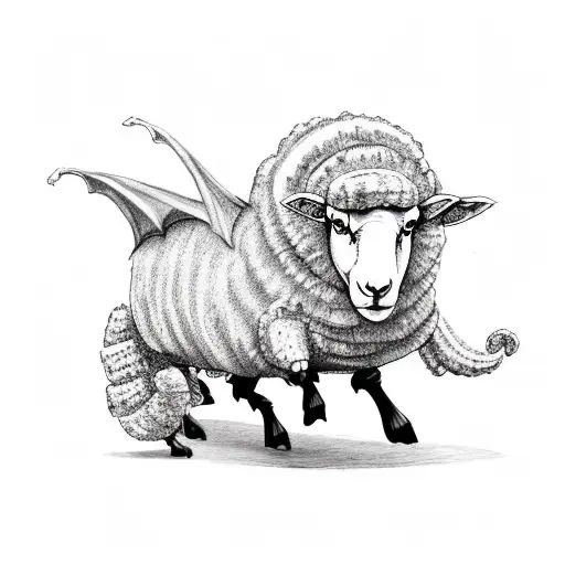 Sheep With Dragon Costume