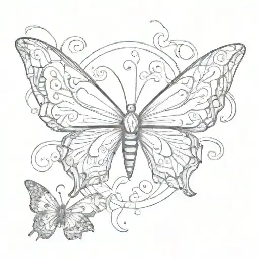 Infinite Symbol With A Butterfly Emerging