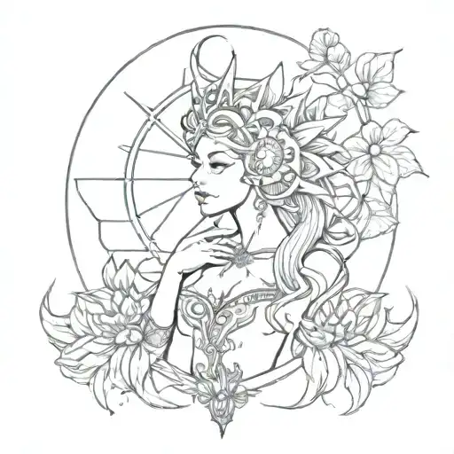 Sternum Stoner Female Chandelier Sun Moon Lotus Underbust Petite