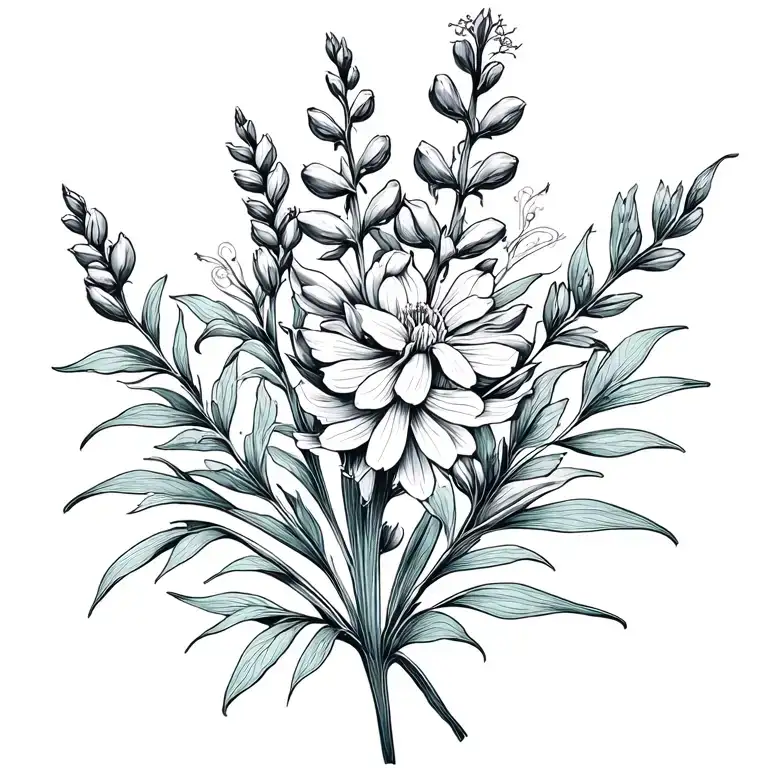 Lupine Flower With Long Stem