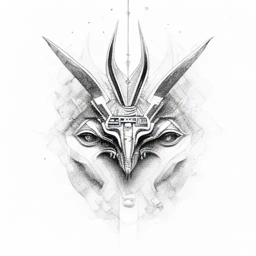 The God Ra In The Style Of Sketch And Watercolor