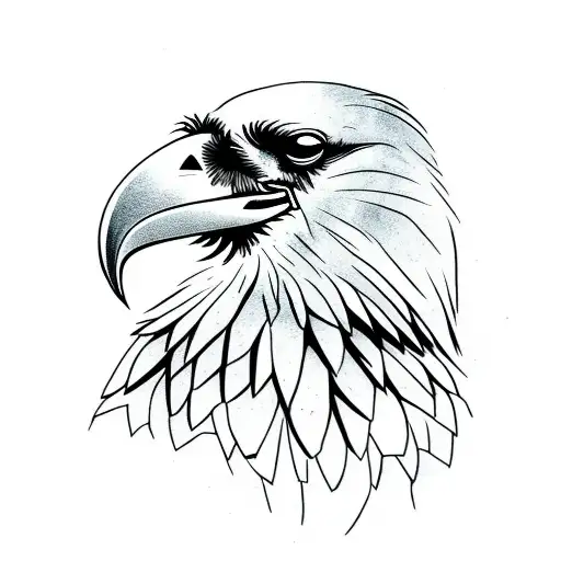 Raven Simple Outline Faded