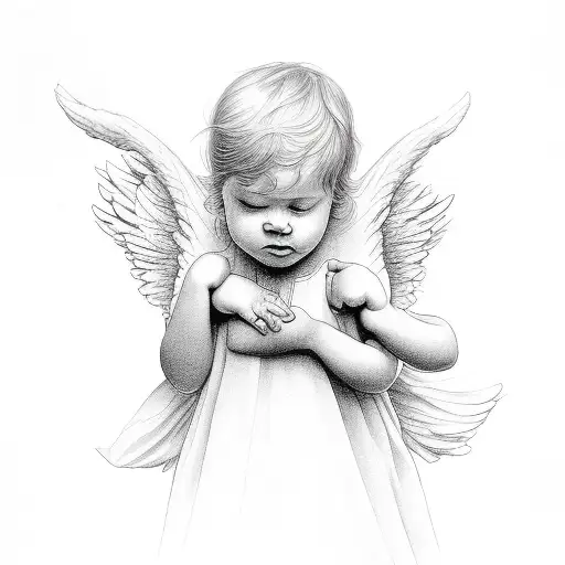 Angel While Holding A Child