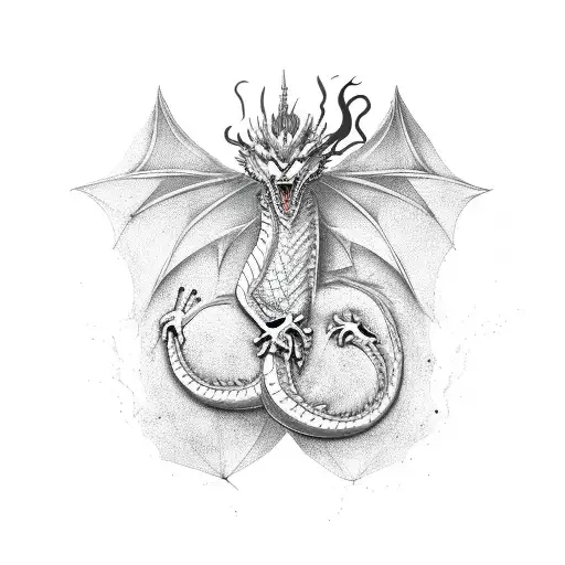 Dragon And Would Forming A Heart