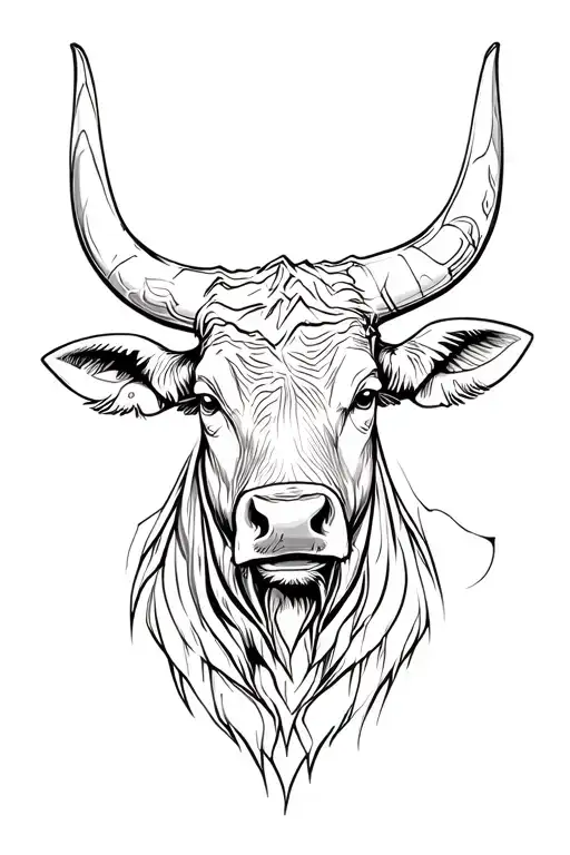 Stock Market Bull Head