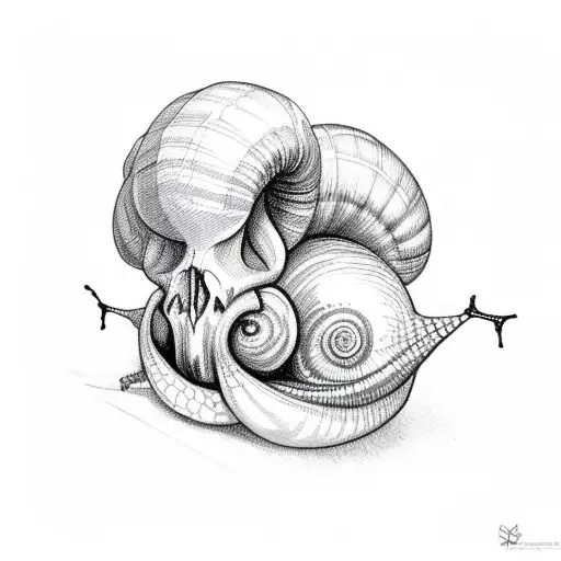 Snail With Skull