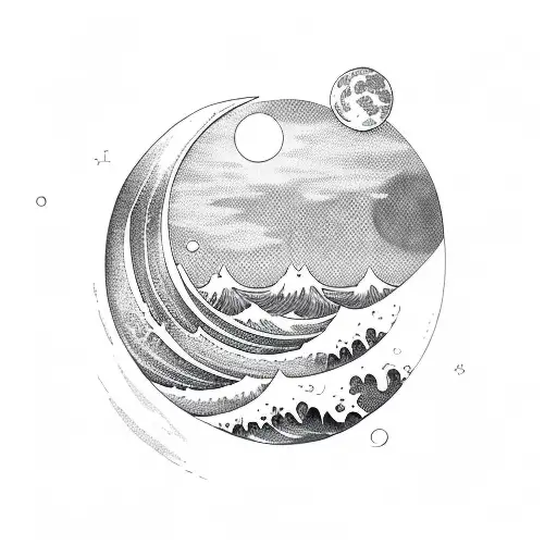 Waves With Moon