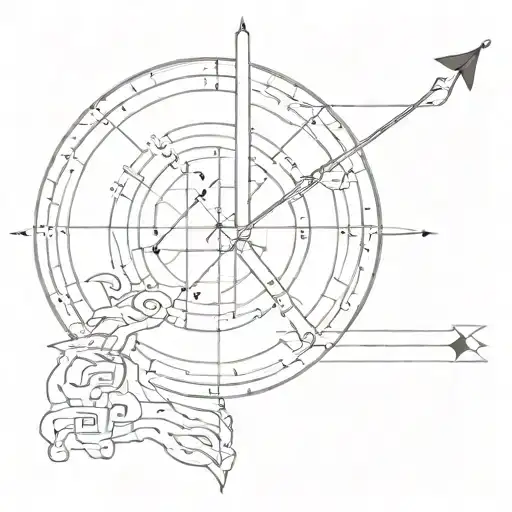 Simple The Golden Ratio With Sagittarius Arrow