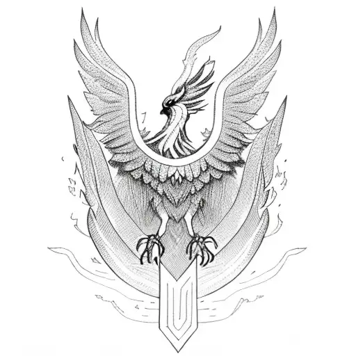 Phoenix With Fire Background