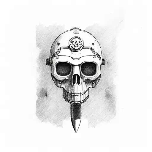 Myers On A Forearm With A Gun Above It And Below It