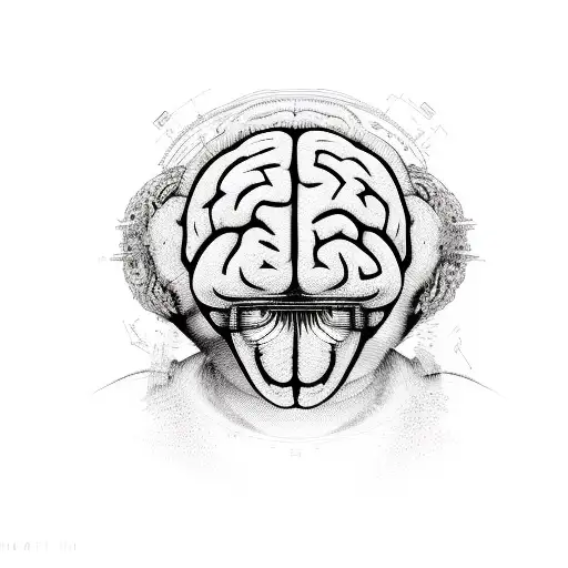 Parted Human Sull With The Planet As The Brain