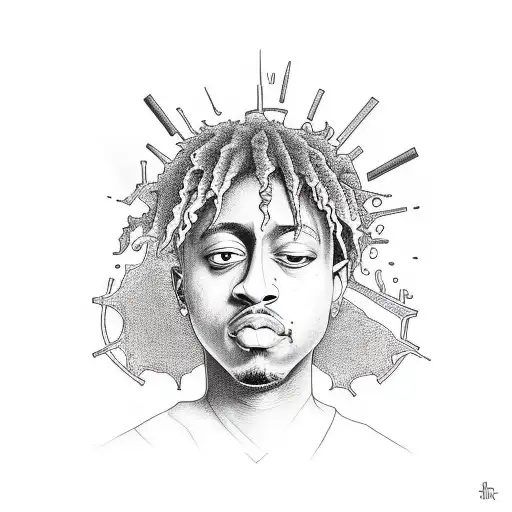 Incorporate Juice Wrld's Album Cover Art Into A Minimalist