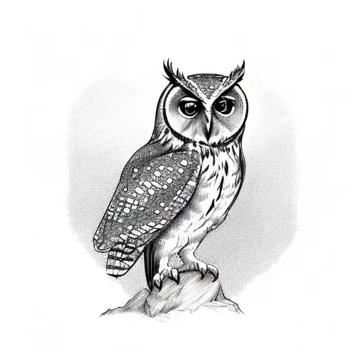 Owl Listening To Record