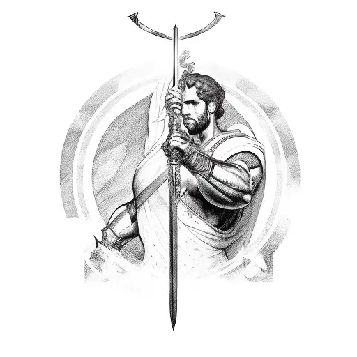 Hercules Holding Sword