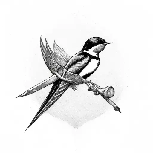 Swallow With Dagger