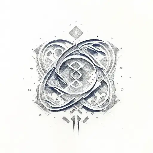 Alenie Lettering With A Water Symbol