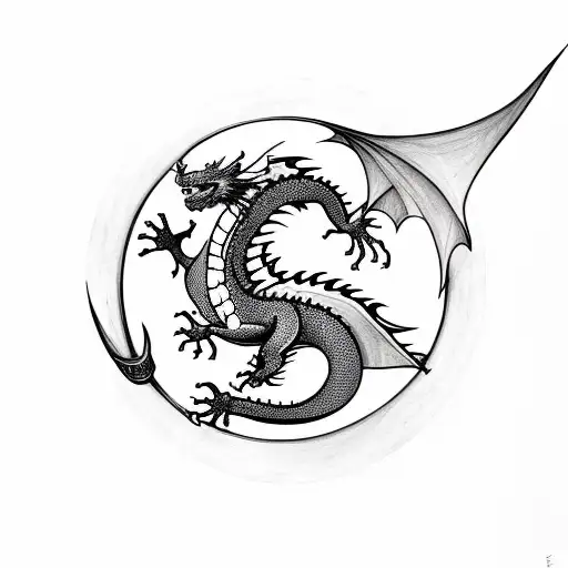 Dragon Around A Black Hole
