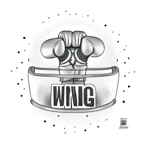 Boxing Ring With A Motivational Quote