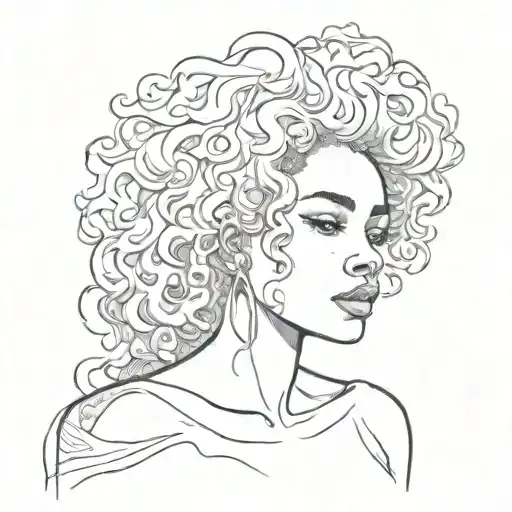 A Black Woman With Curly Hair