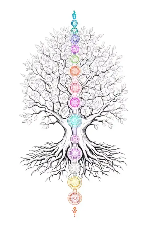 Seven Chakras Inside Poison Tree Growing Inside
