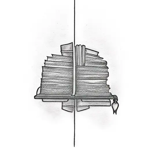 A Minimalist Tattoo Of A Bookshelf With Disney Characters As Book Covers