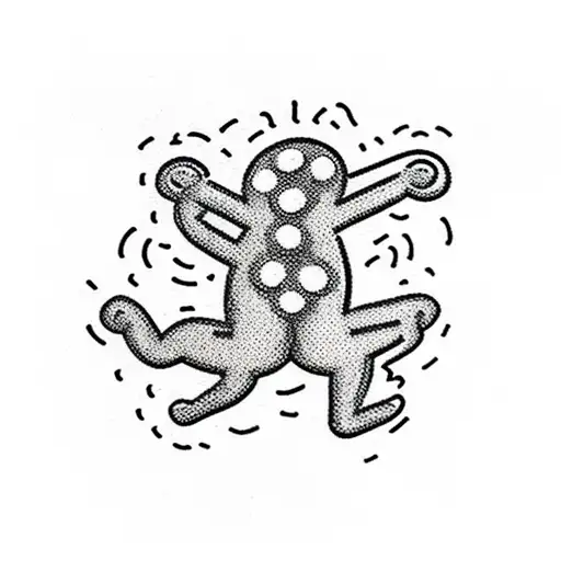Keith Haring Inspired Little Flower Figure