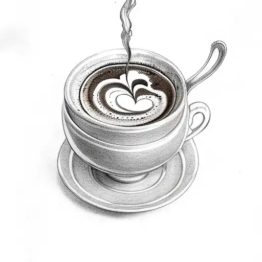 A Cup Of Coffee On A Huge Pile Of Ancient Books