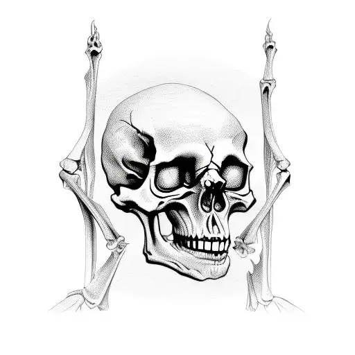 Skeleton Going Out Of Grave