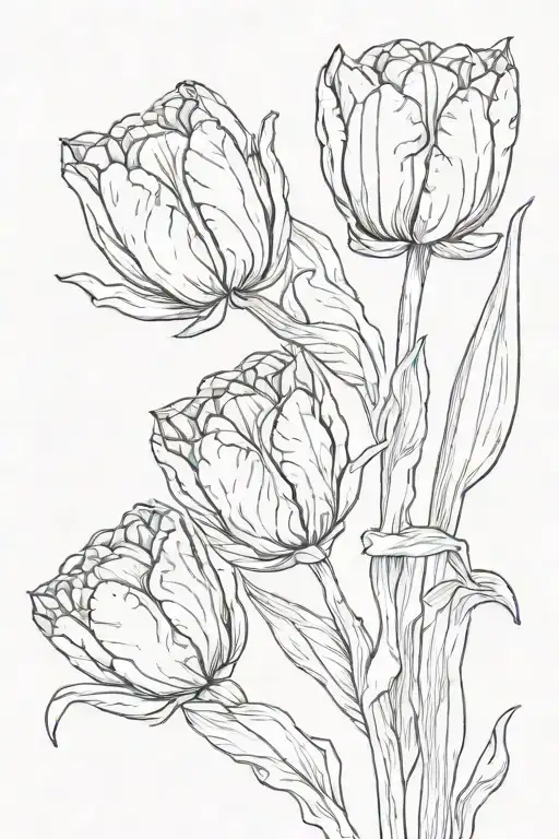 Thin Line Of Tulip
