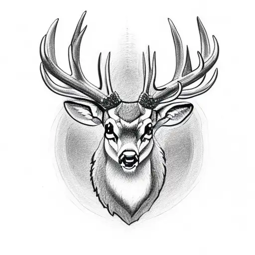 Milwaukee Bucks Deer Tattoo With Crown And Fangs