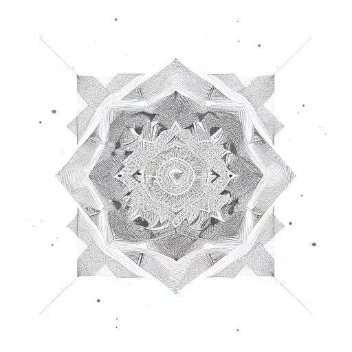 Abstract Geometric Pattern Inspired By Topographic Maps