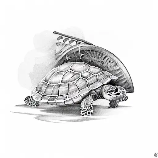Turtle With Harp