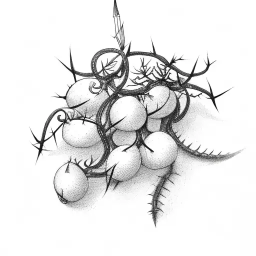 Long Straight Vine With Thorns