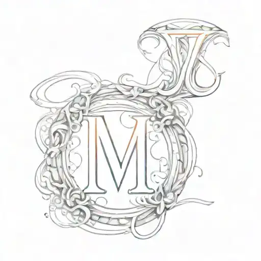 Ring And Initial M Letter