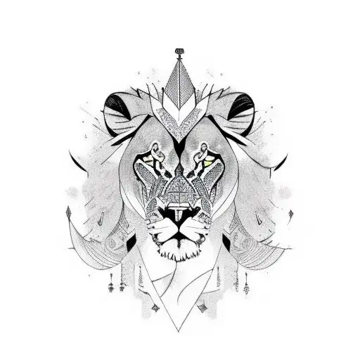 Manly Arab Tribal Sleeve With A Lion