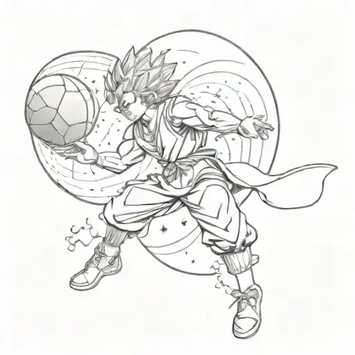 Tenis Player Playing With 4 Star Dragonball