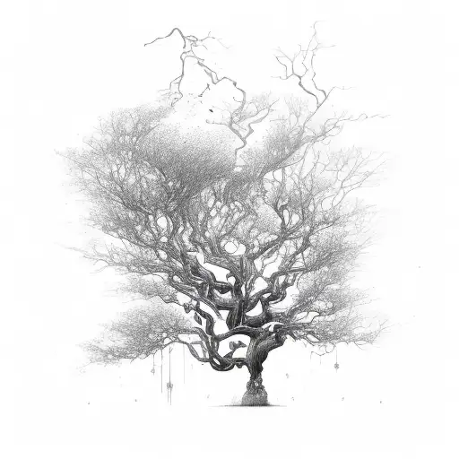 A Tree Whose Branches Are In The Shape Of Lightning