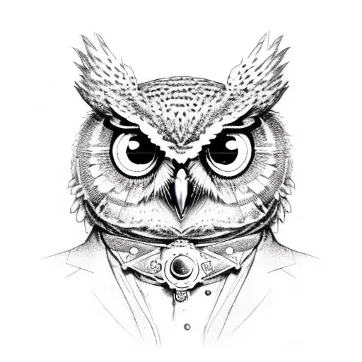 Illustrate An Owl And A Frog In A Steampunk Theme